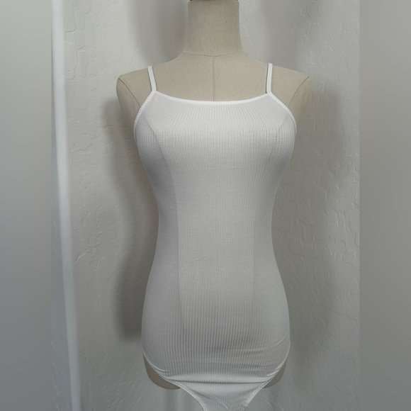 White Tank Top bodysuit by Wild Fable XS NWT - Picture 1 of 5